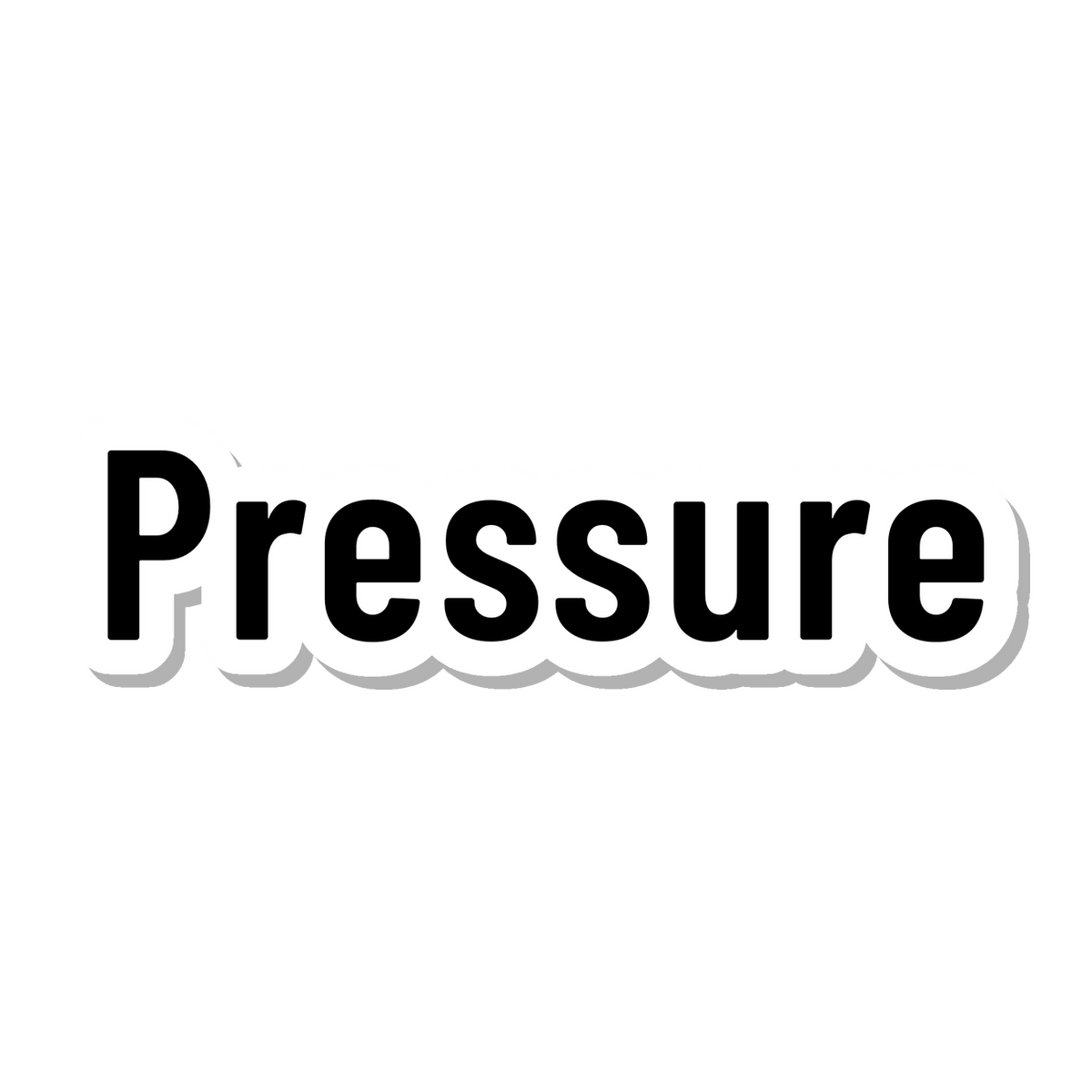 Pressure die-cut sticker