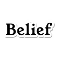 Belief die-cut sticker
