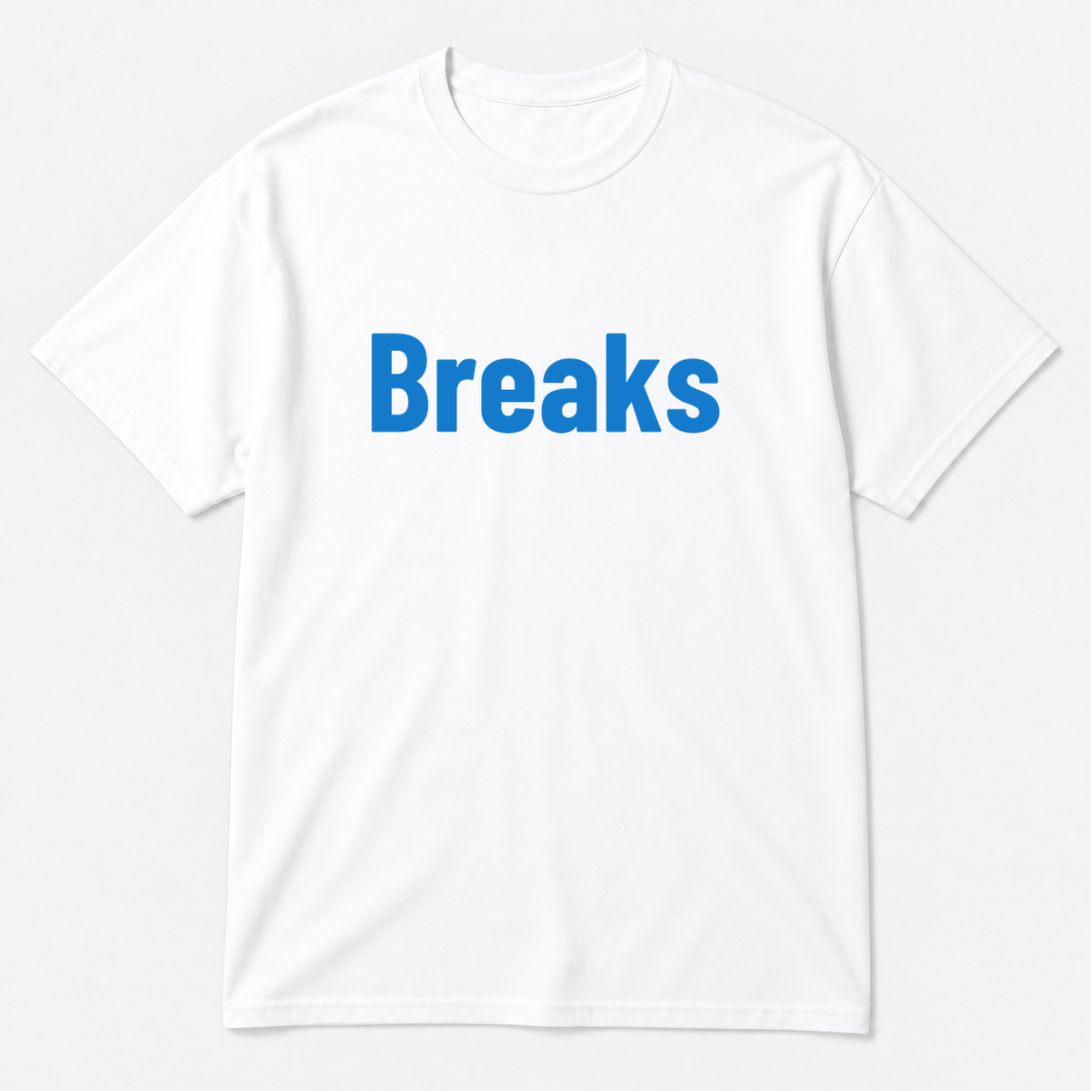 Breaks T-Shirt in white with blue text
