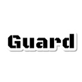 Guard die-cut sticker