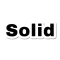 Solid die-cut sticker