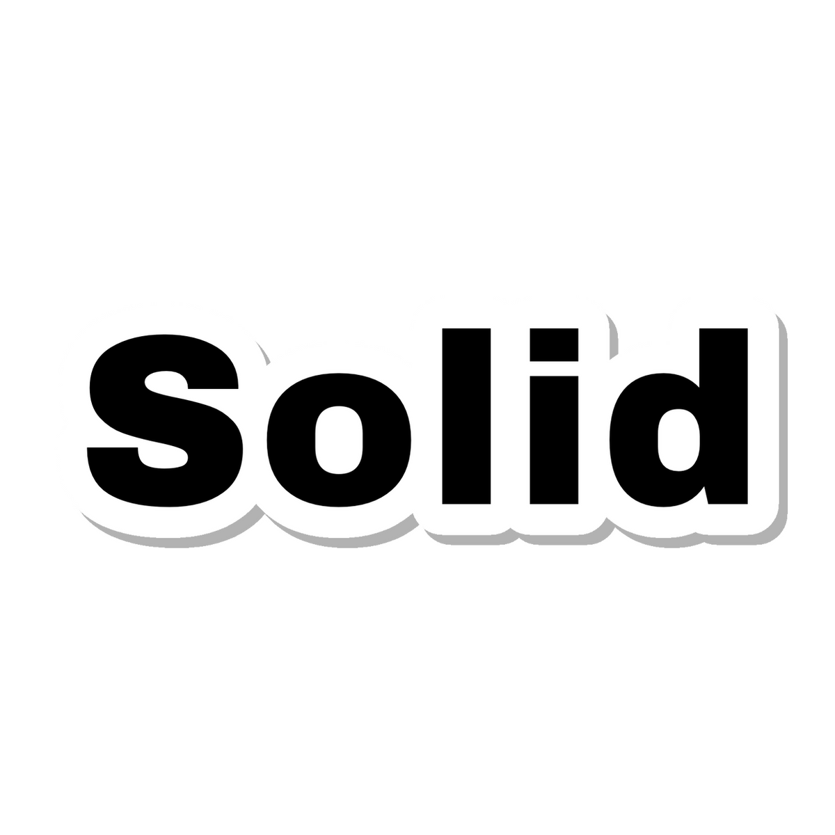 Solid die-cut sticker