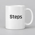 Steps Mug in white