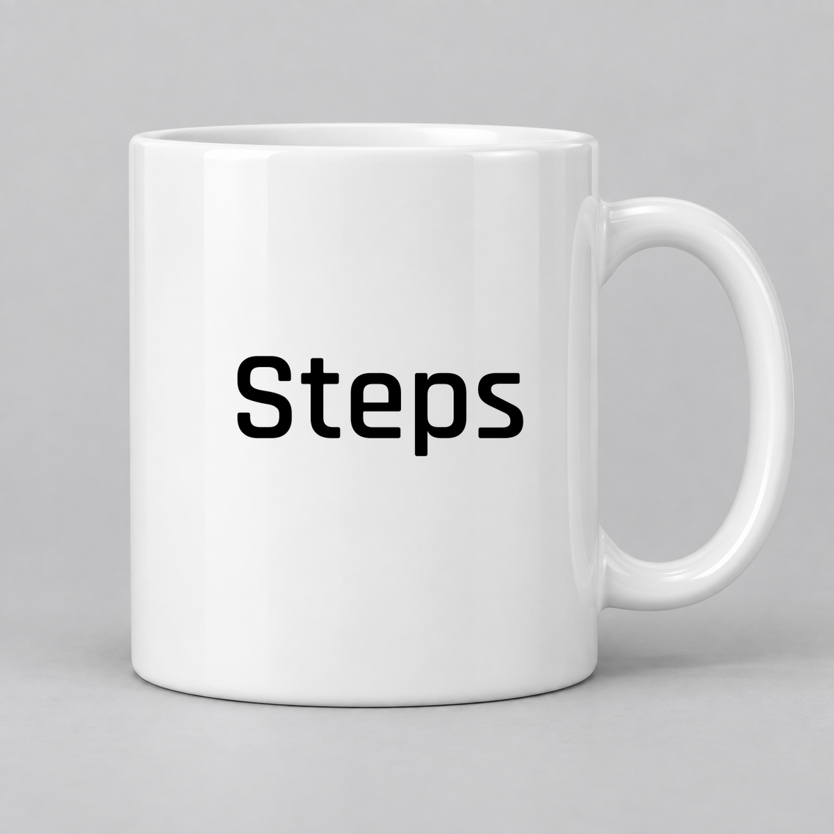 Steps Mug in white