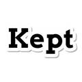 Kept die-cut sticker