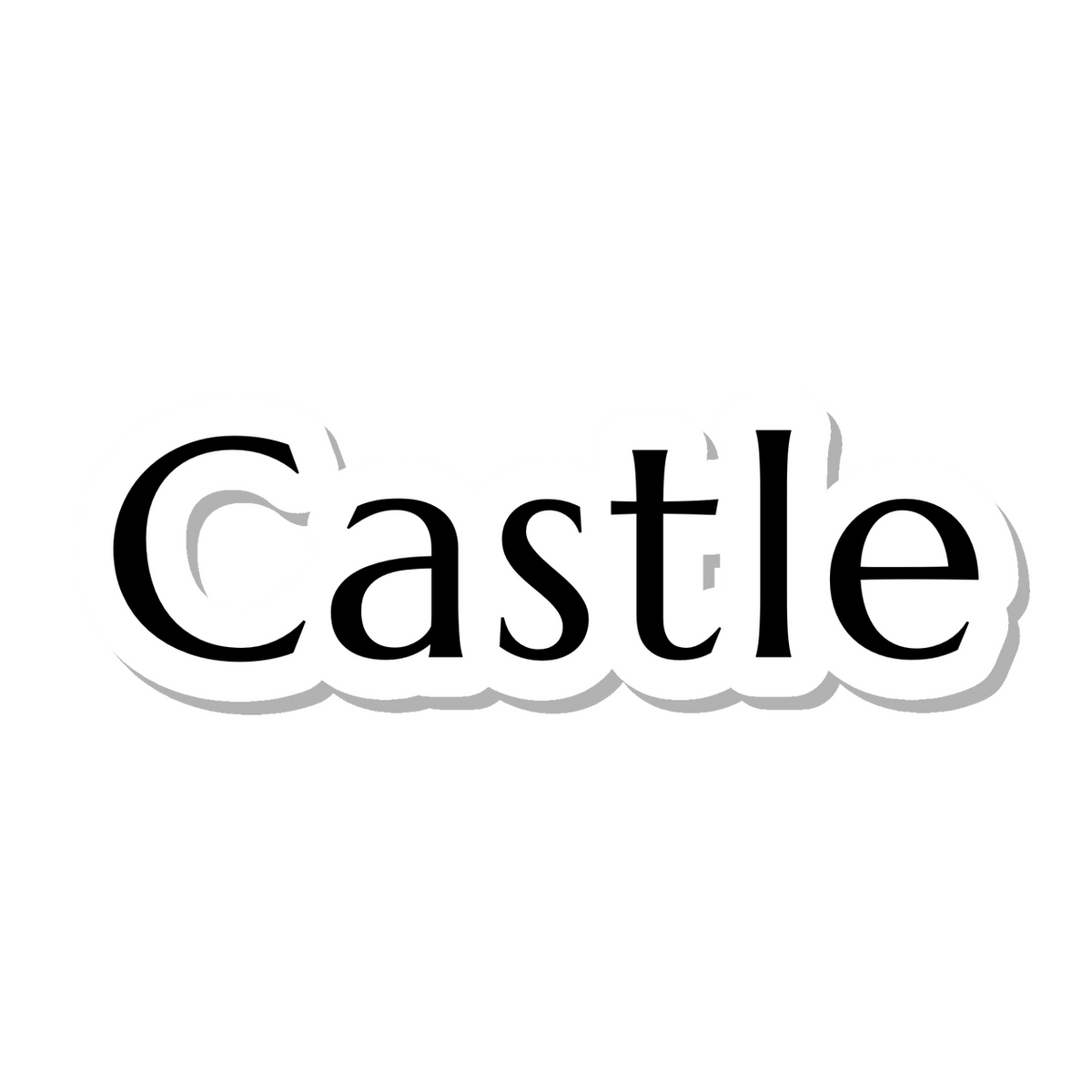 Castle die-cut sticker