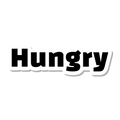 Hungry die-cut sticker