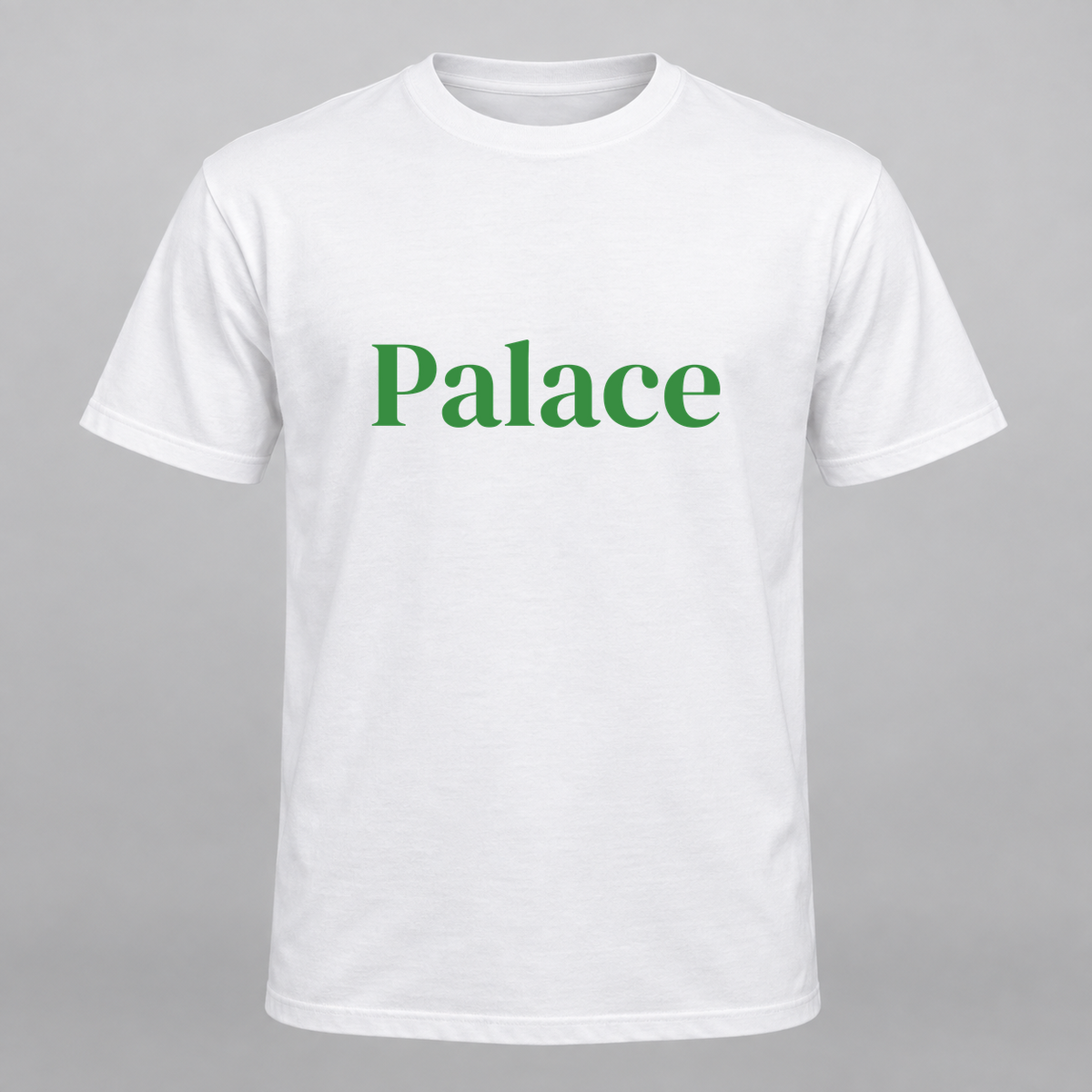 Palace T-Shirt in white with green text