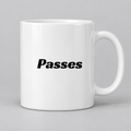Passes Mug in white