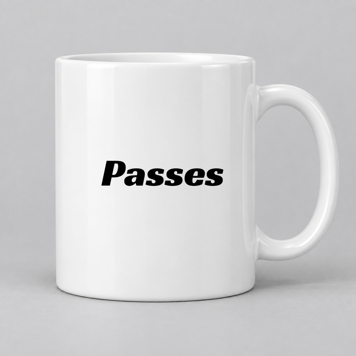Passes Mug in white