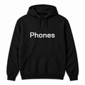 Phones Hoodie in black