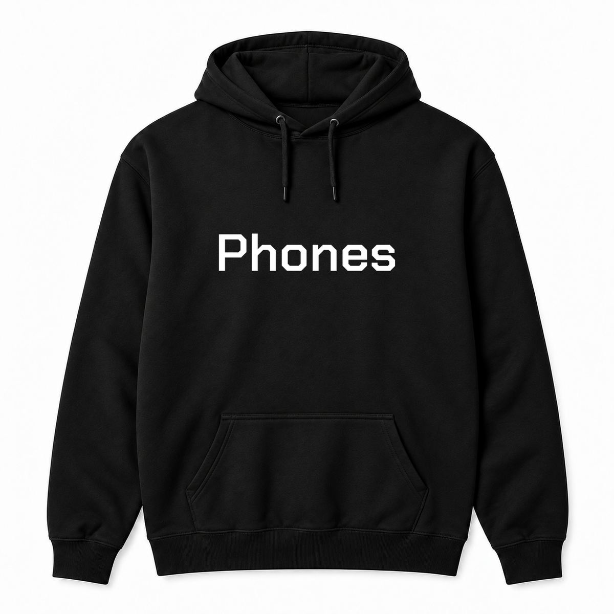 Phones Hoodie in black
