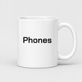 Phones Mug in white