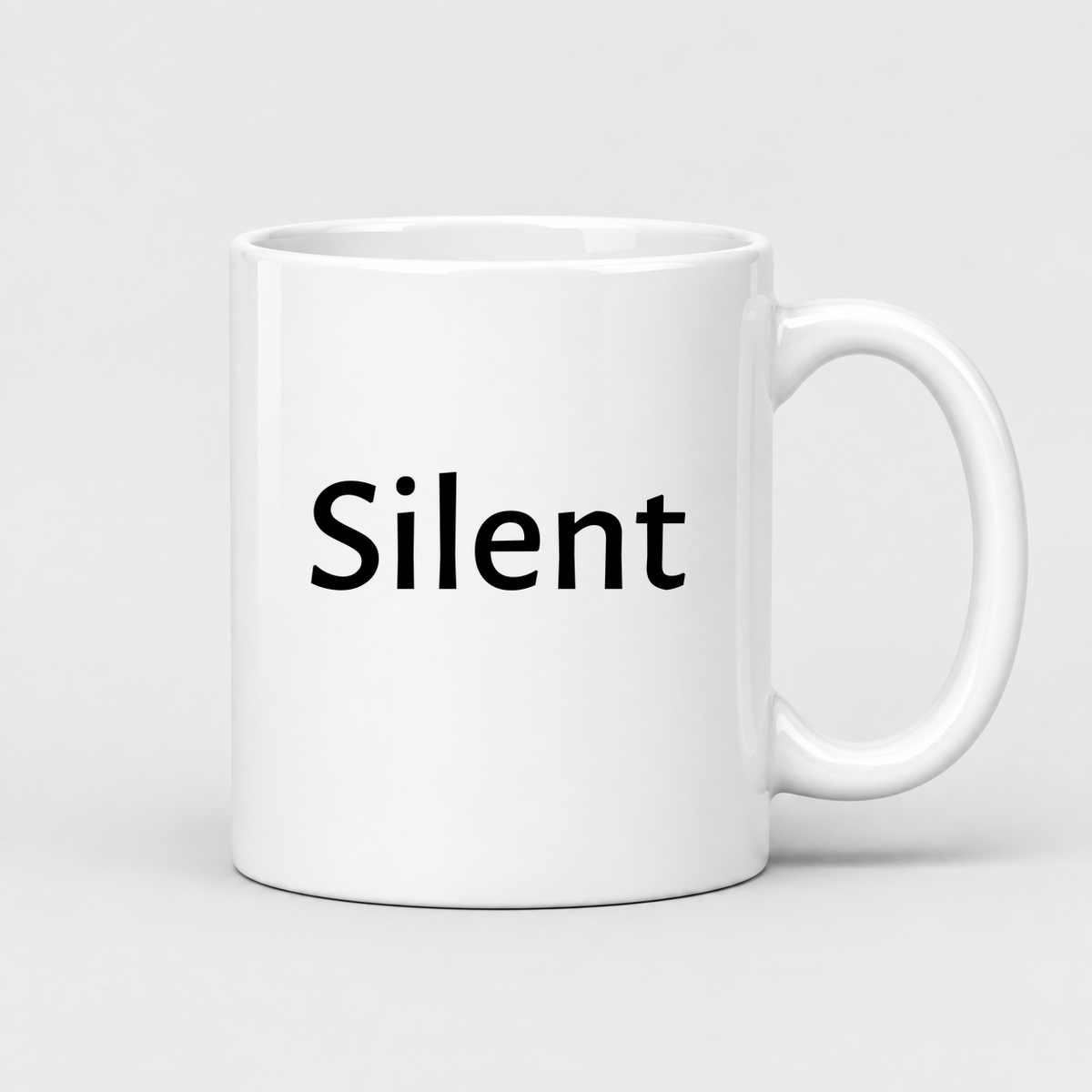 Silent Mug in white