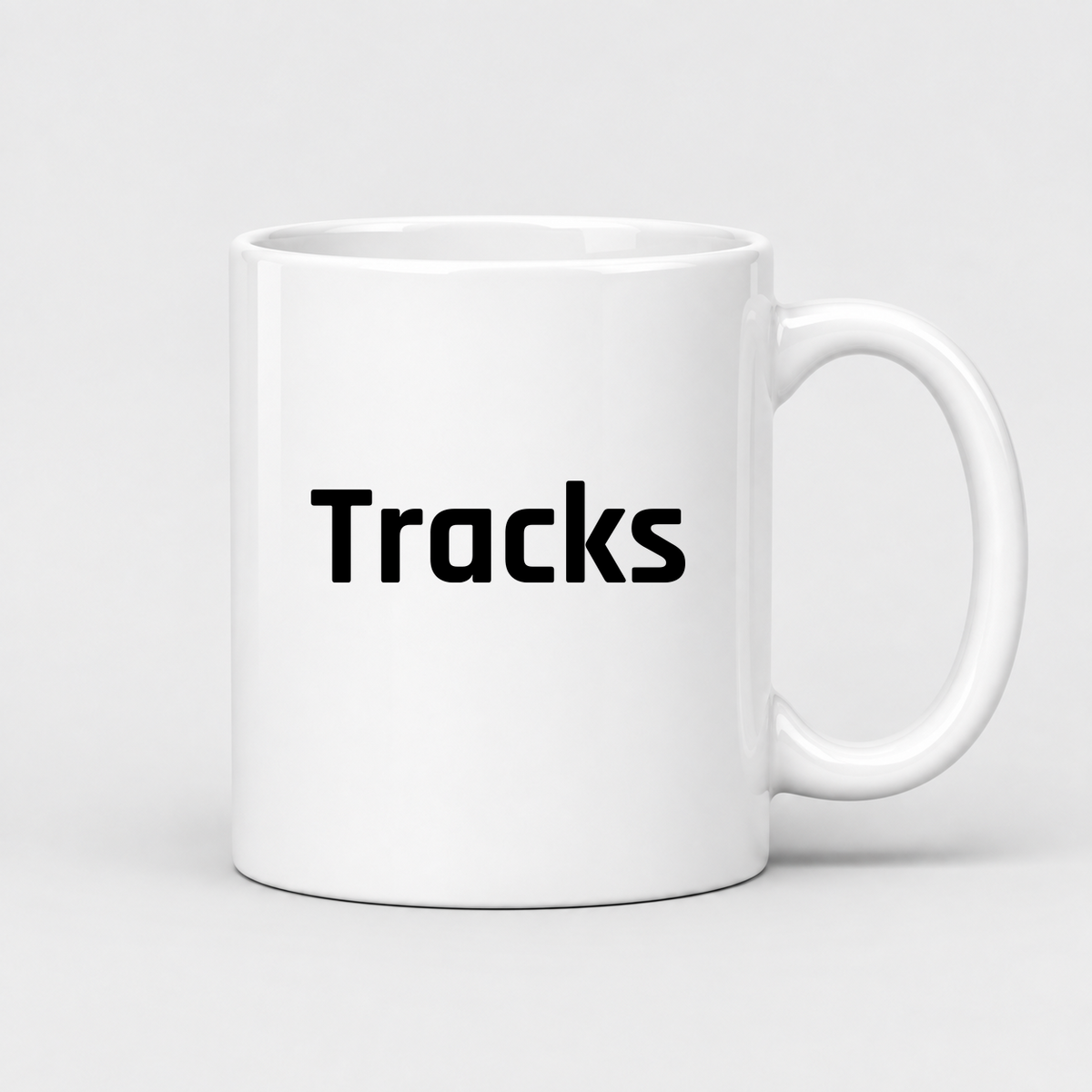 Tracks Mug in white