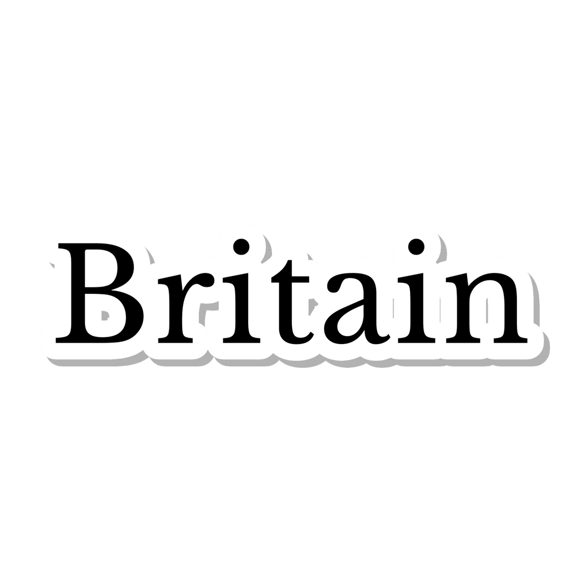 Britain die-cut sticker