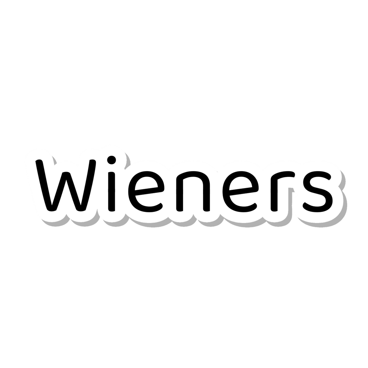 Wieners die-cut sticker