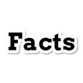 Facts die-cut sticker