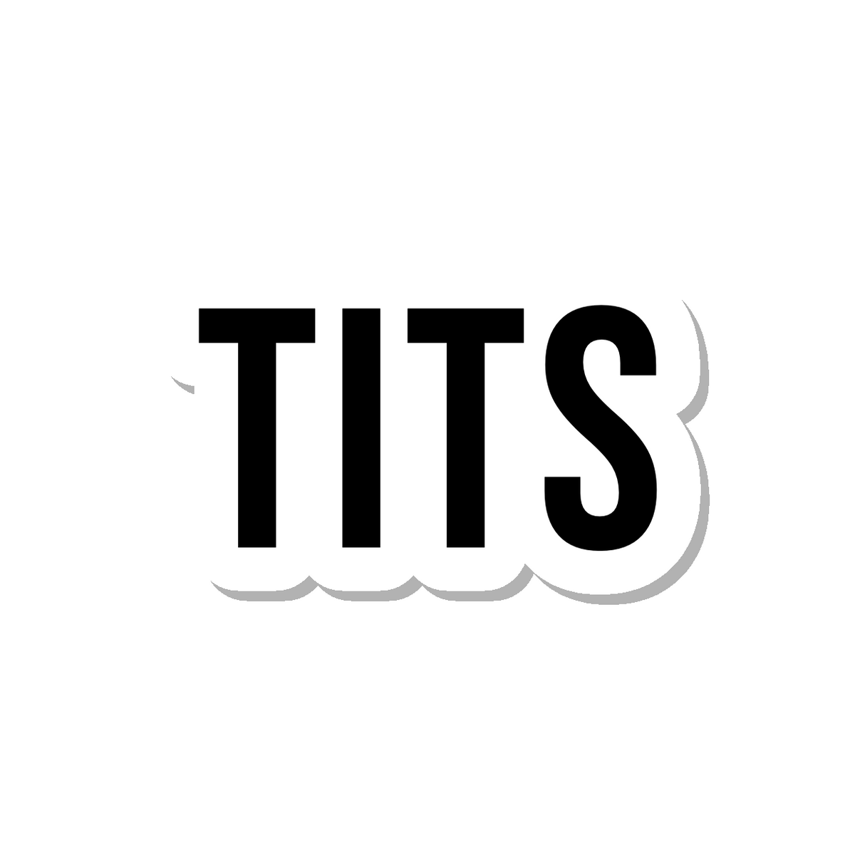 Tits die-cut sticker