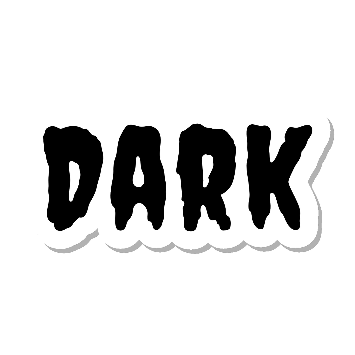 Dark die-cut sticker