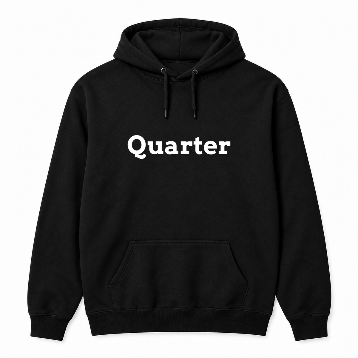 Quarter Hoodie in black