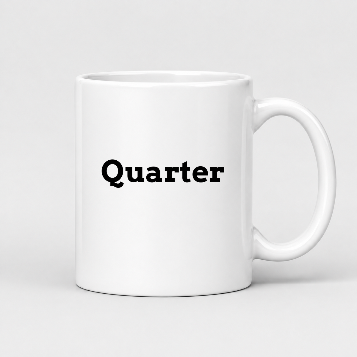 Quarter Mug in white