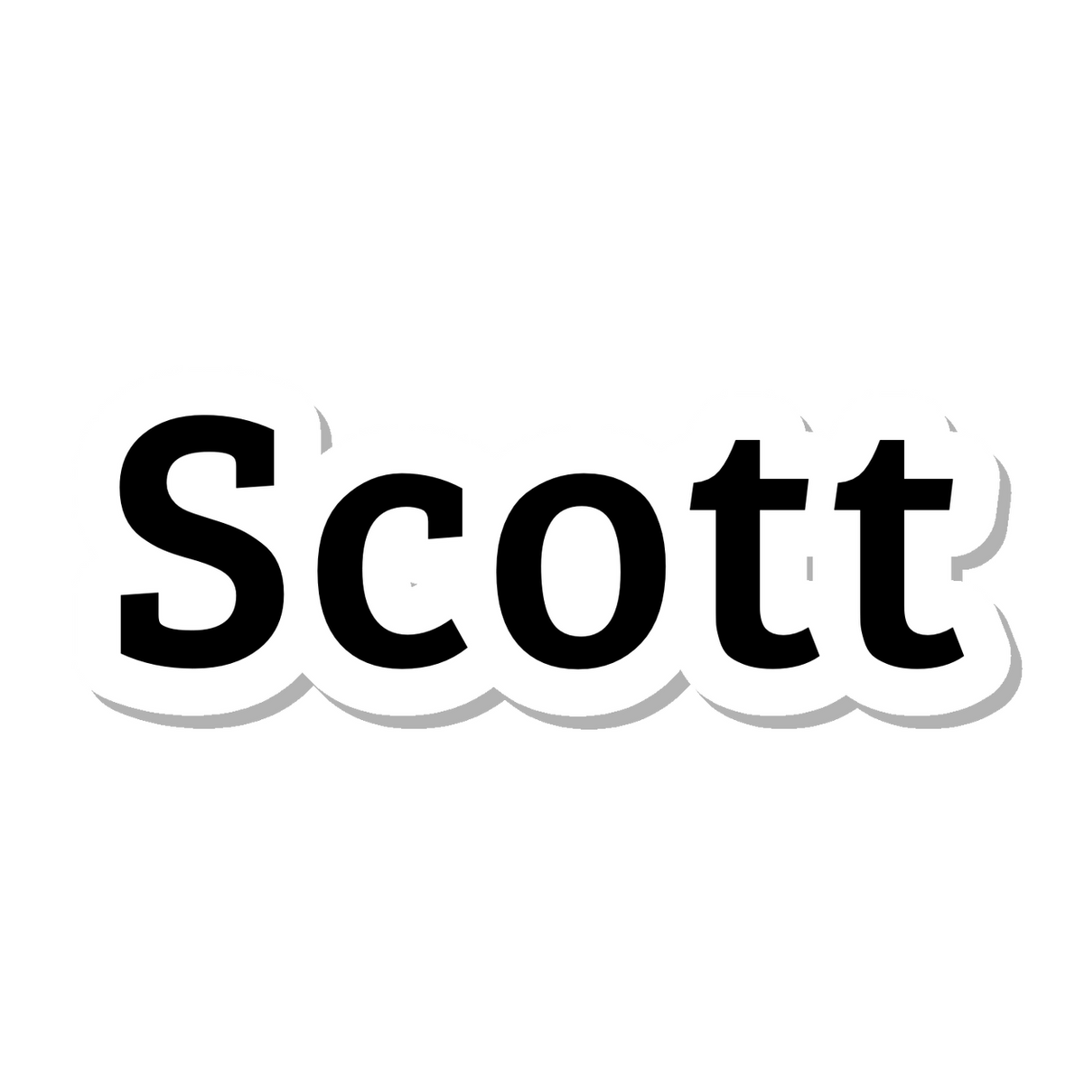 Scott die-cut sticker