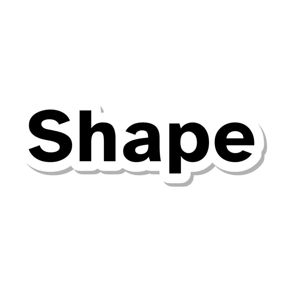 Shape die-cut sticker