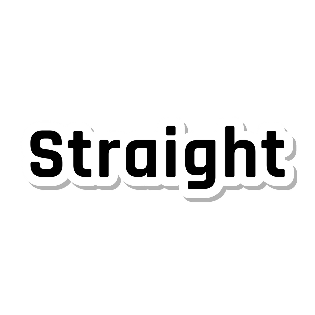 Straight die-cut sticker