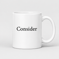 Consider Mug in white