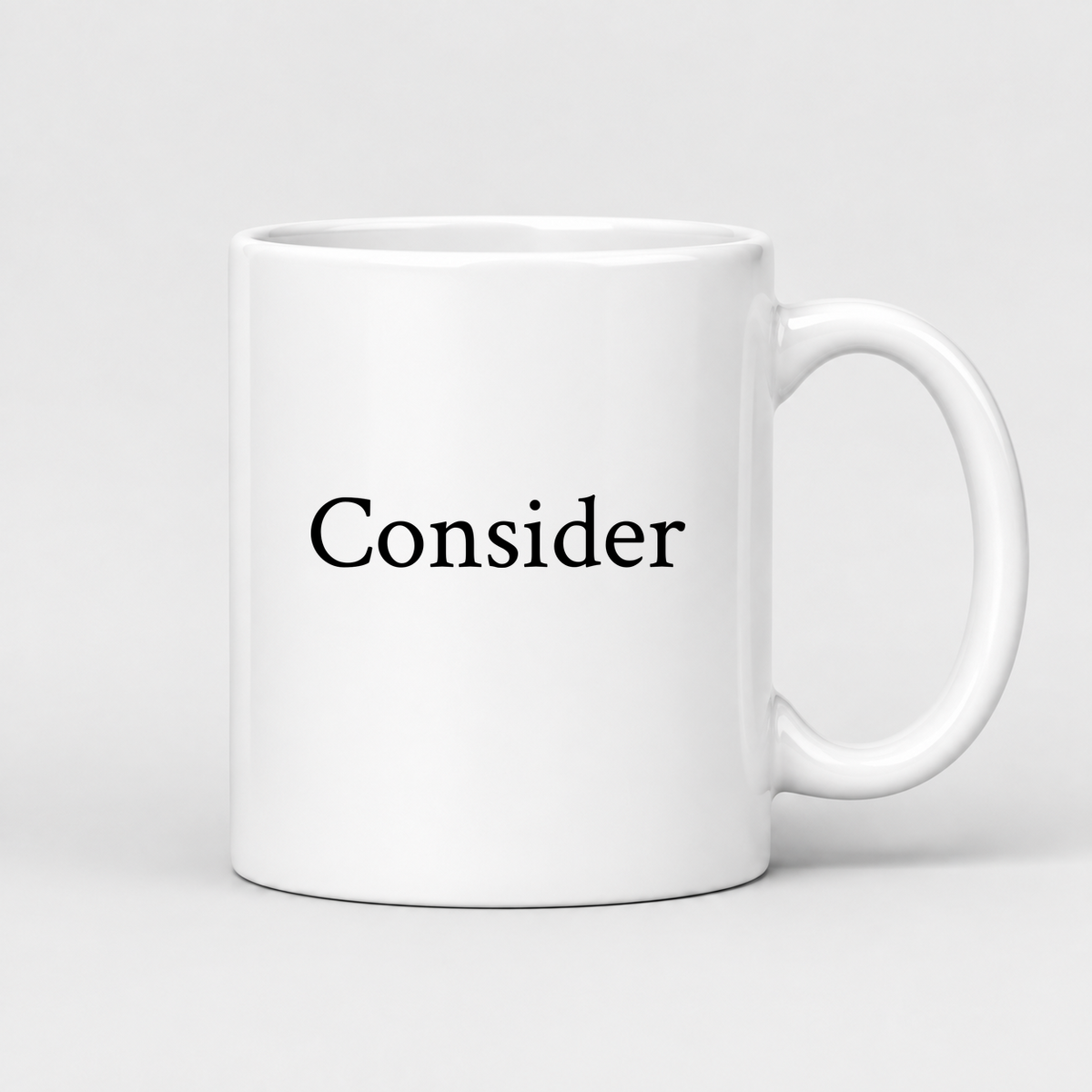 Consider Mug in white