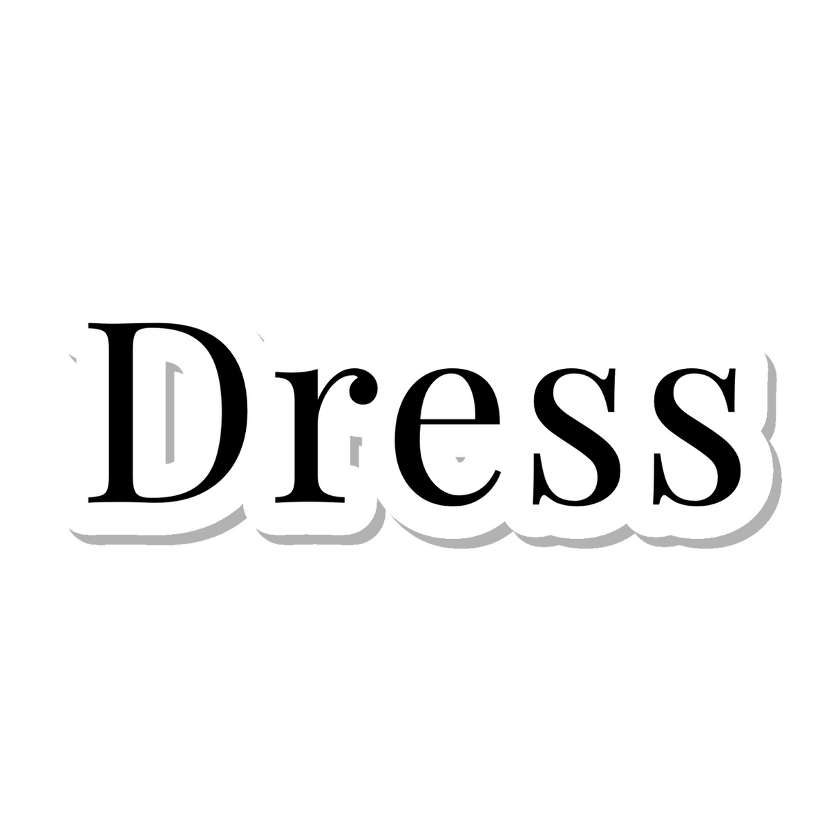 Dress die-cut sticker