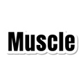Muscle die-cut sticker