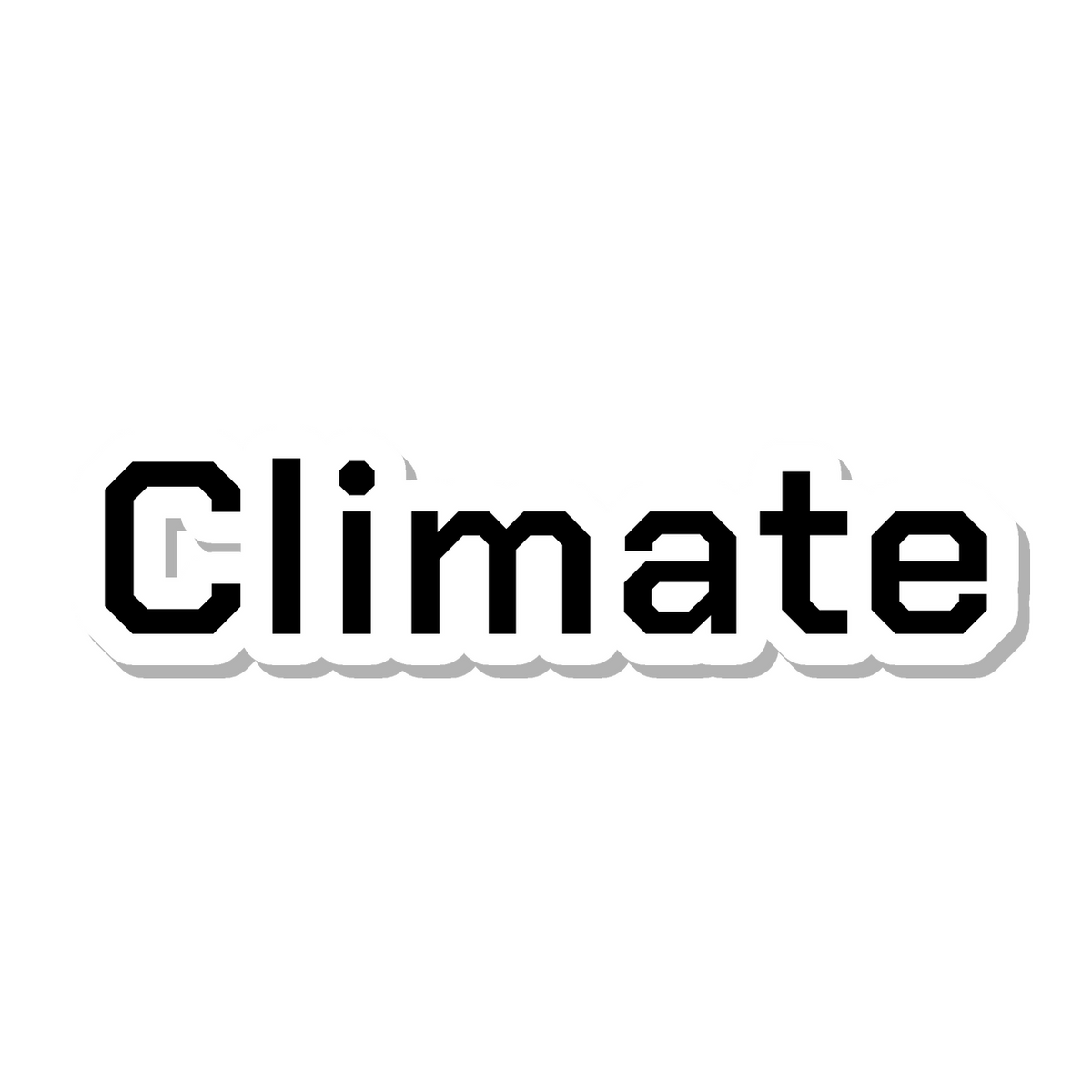 Climate die-cut sticker