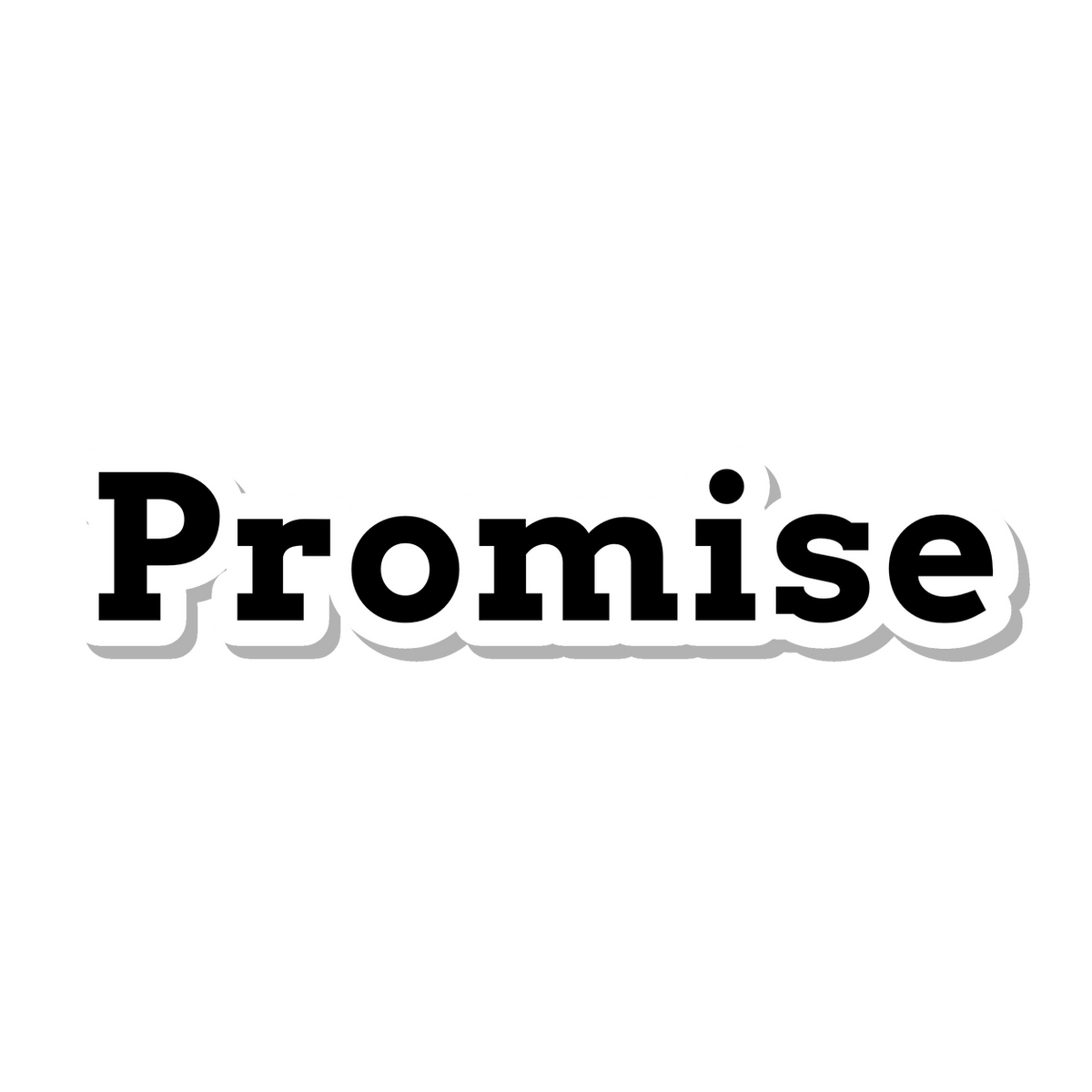 Promise die-cut sticker