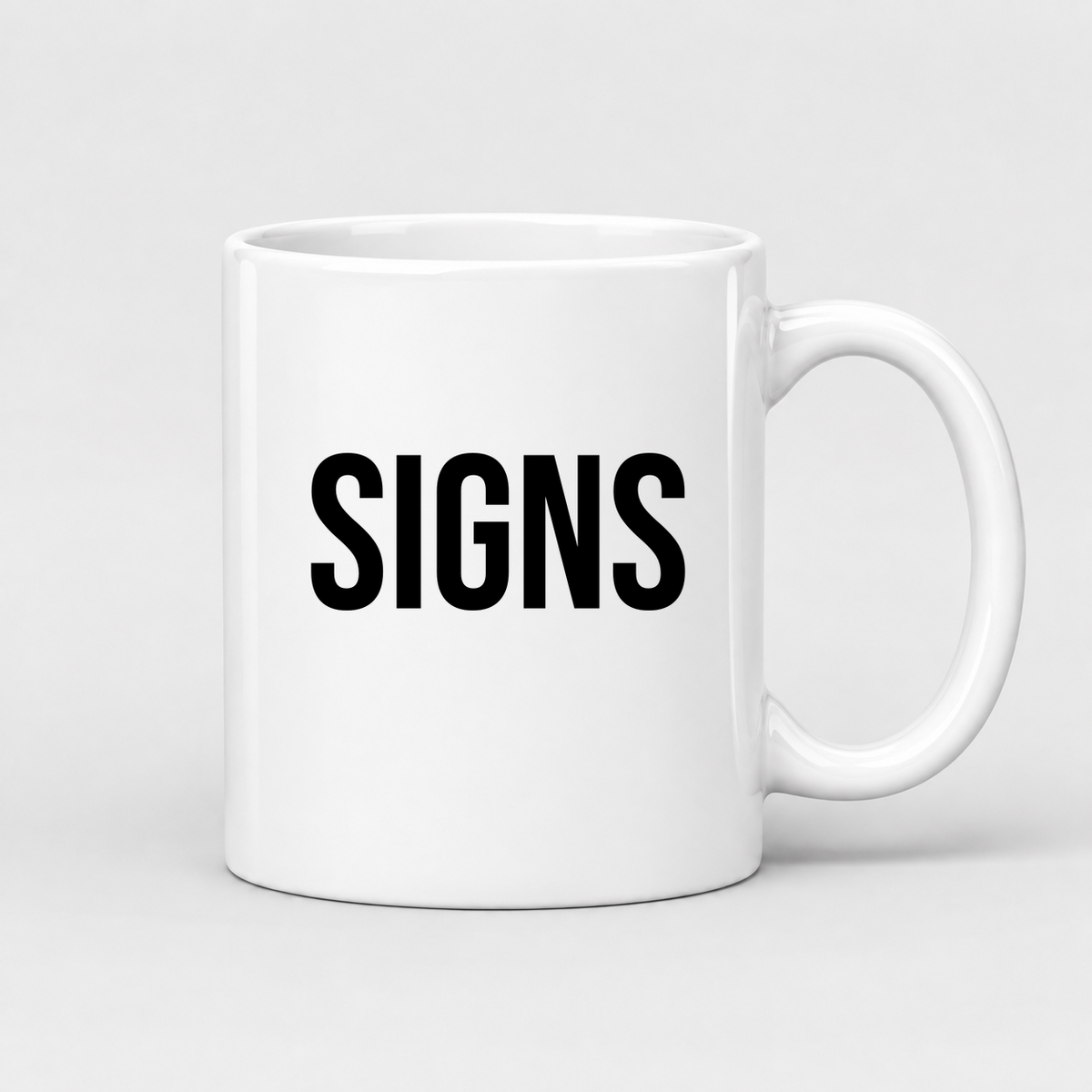 Signs Mug in white