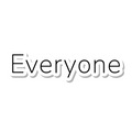 Everyone die-cut sticker