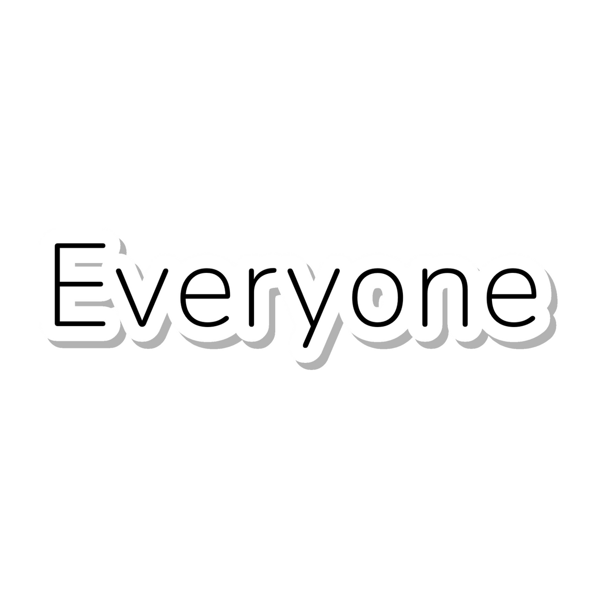 Everyone die-cut sticker