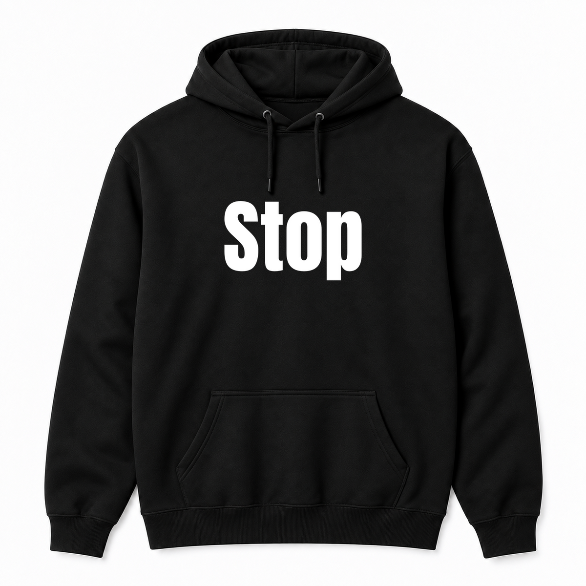 Stop Hoodie in black