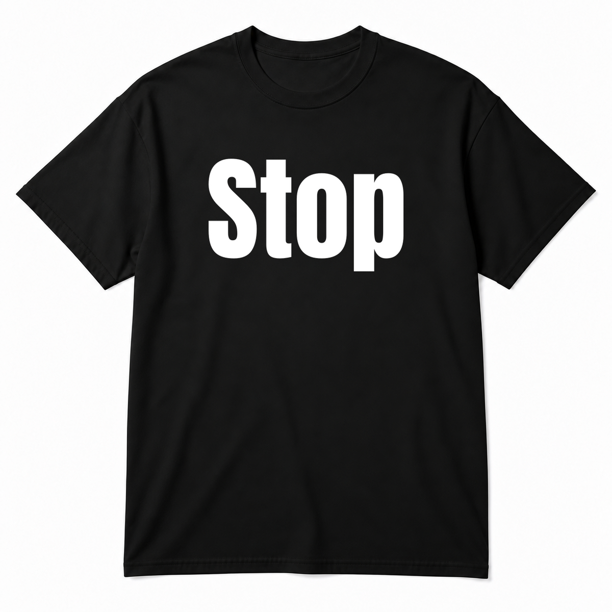 Stop T-Shirt in black