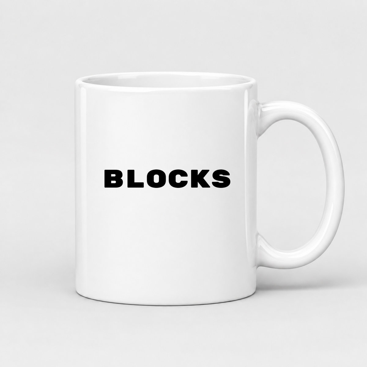 Blocks Mug in white