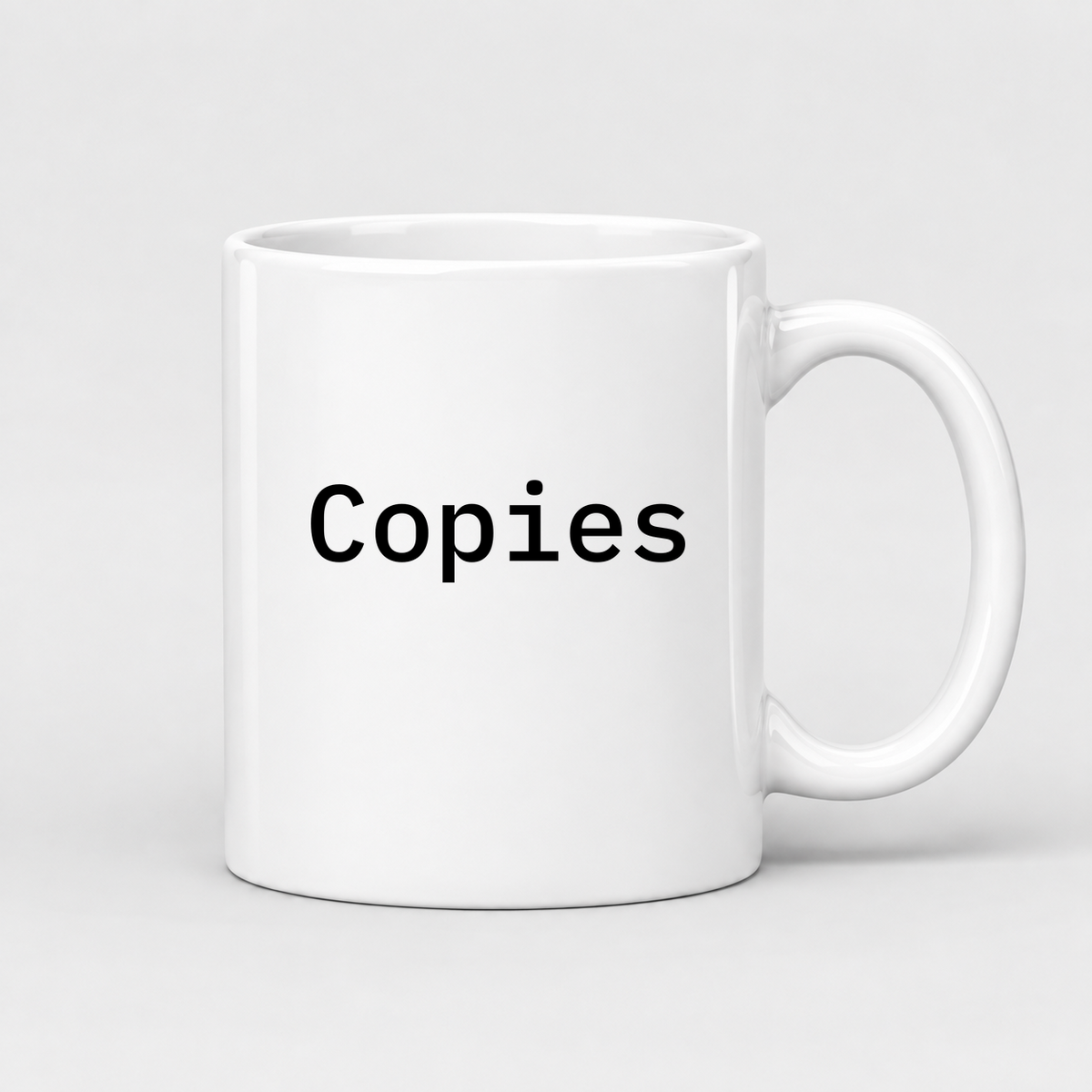 Copies Mug in white