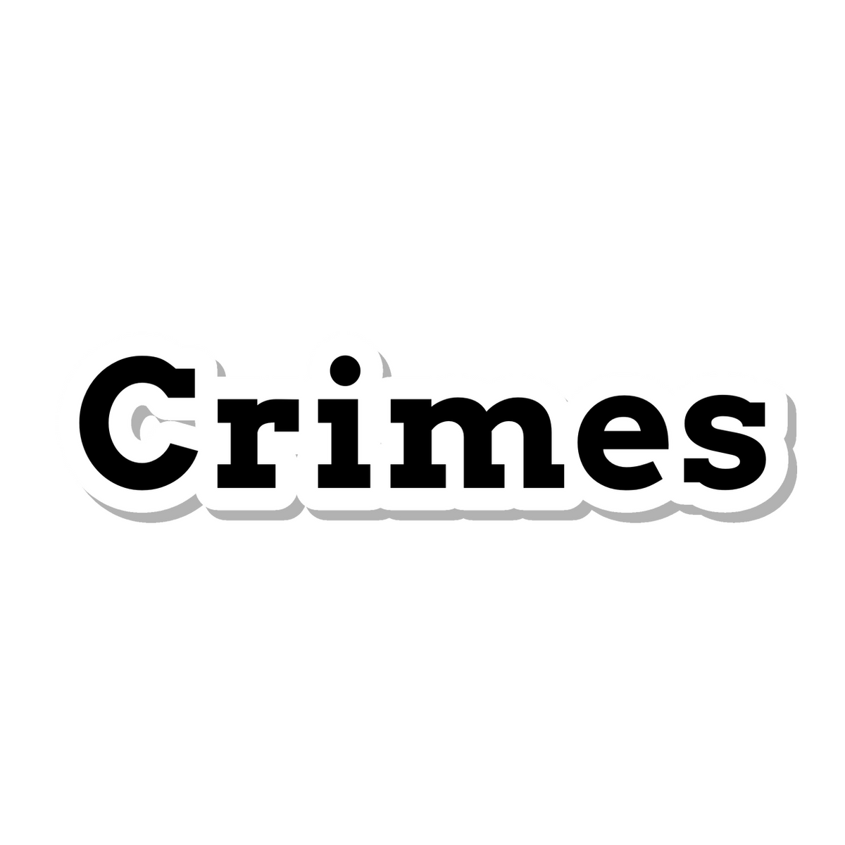 Crimes die-cut sticker