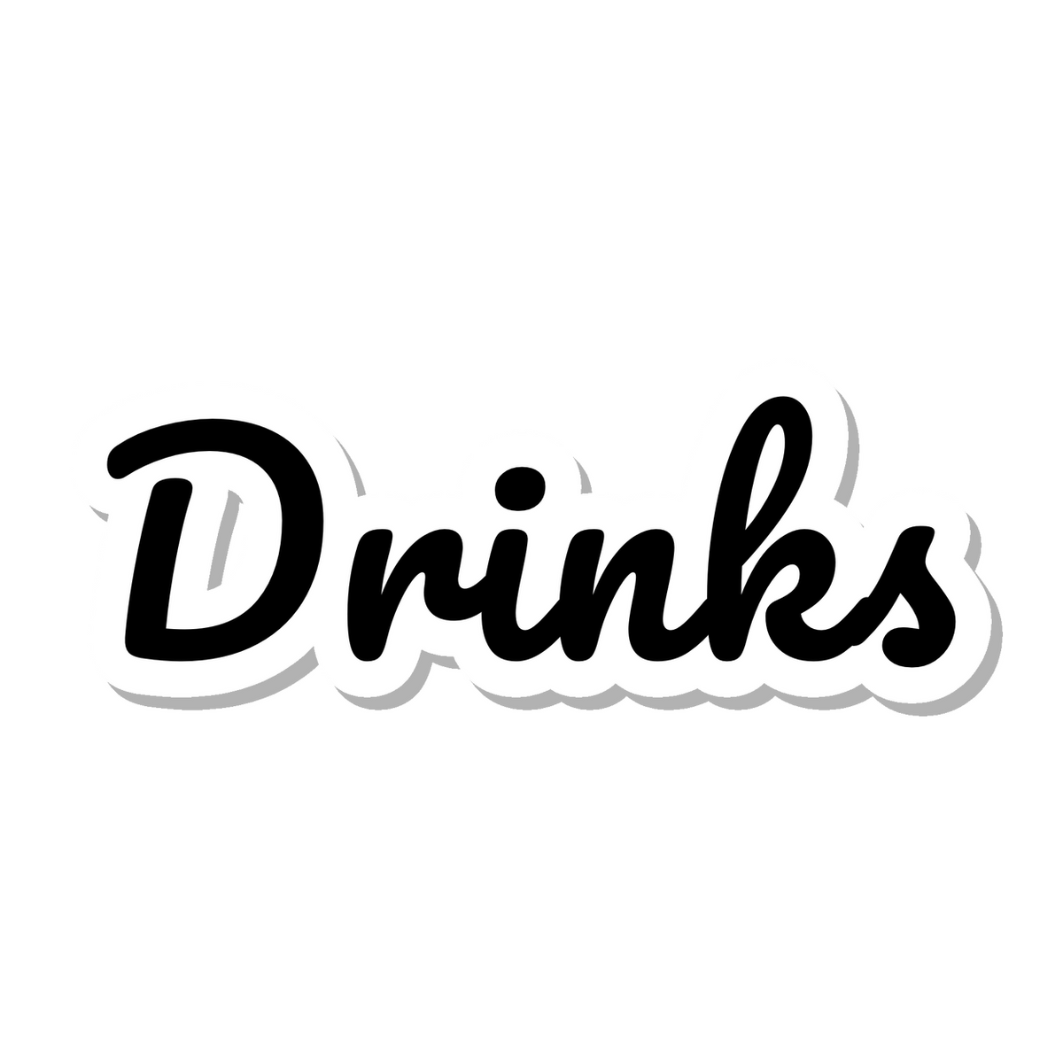 Drinks die-cut sticker