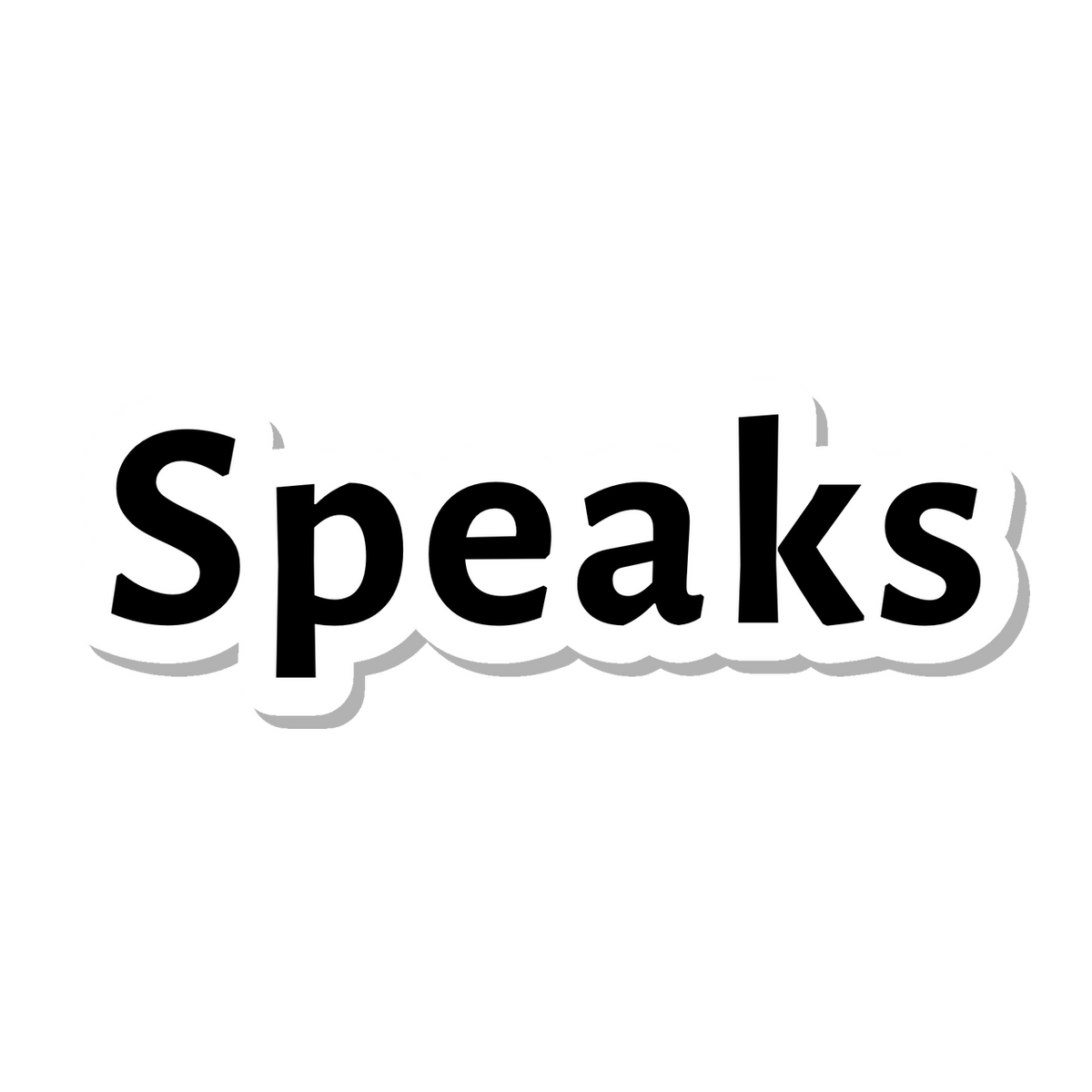 Speaks die-cut sticker