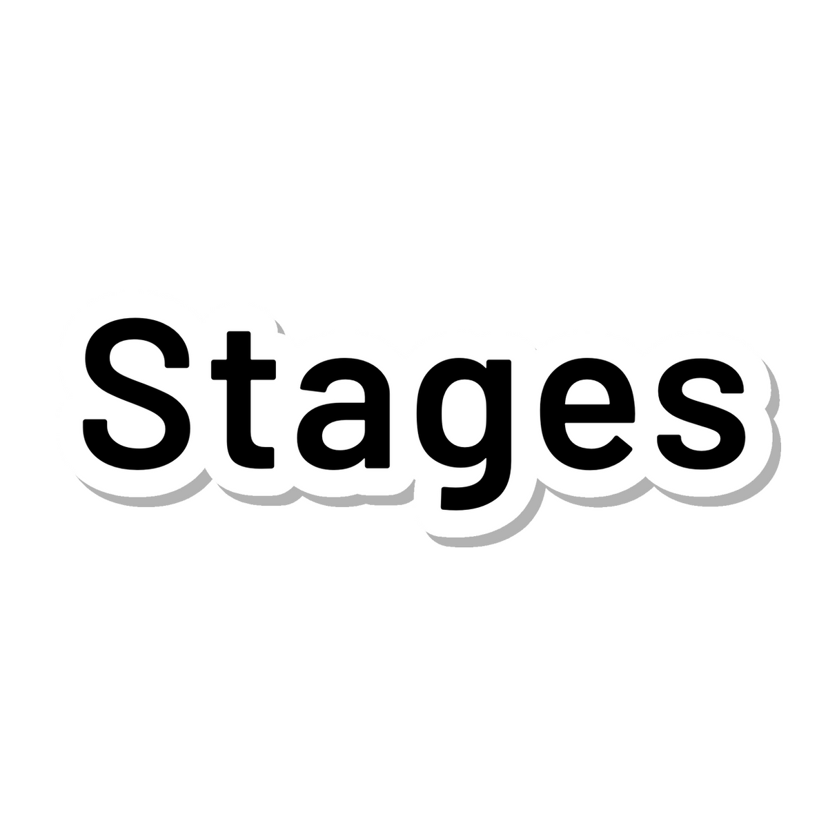 Stages die-cut sticker