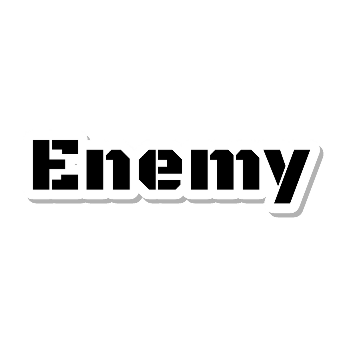 Enemy die-cut sticker