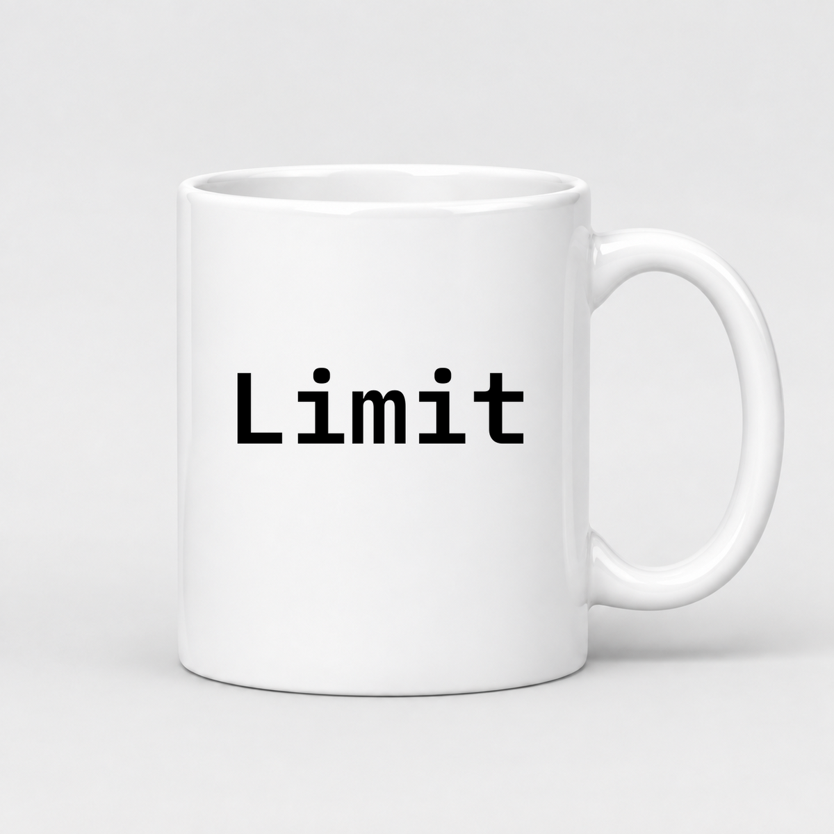 Limit Mug in white