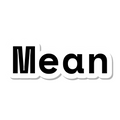 Mean die-cut sticker