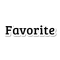 Favorite die-cut sticker
